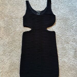 Bebe Y2K Black Cutout Bodycon